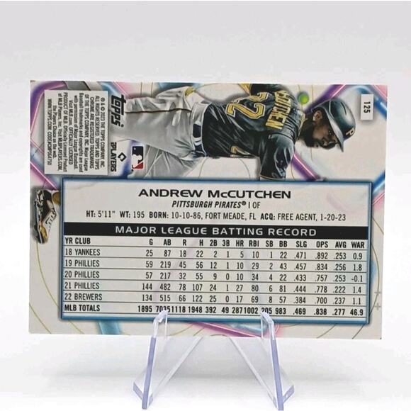 2023 Topps Cosmic Chrome - Andrew McCutchen #125 - Picture 3 of 4